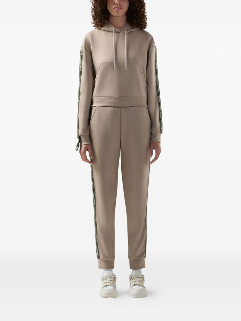 GCDS stripe-knit hooded knitted top outlook