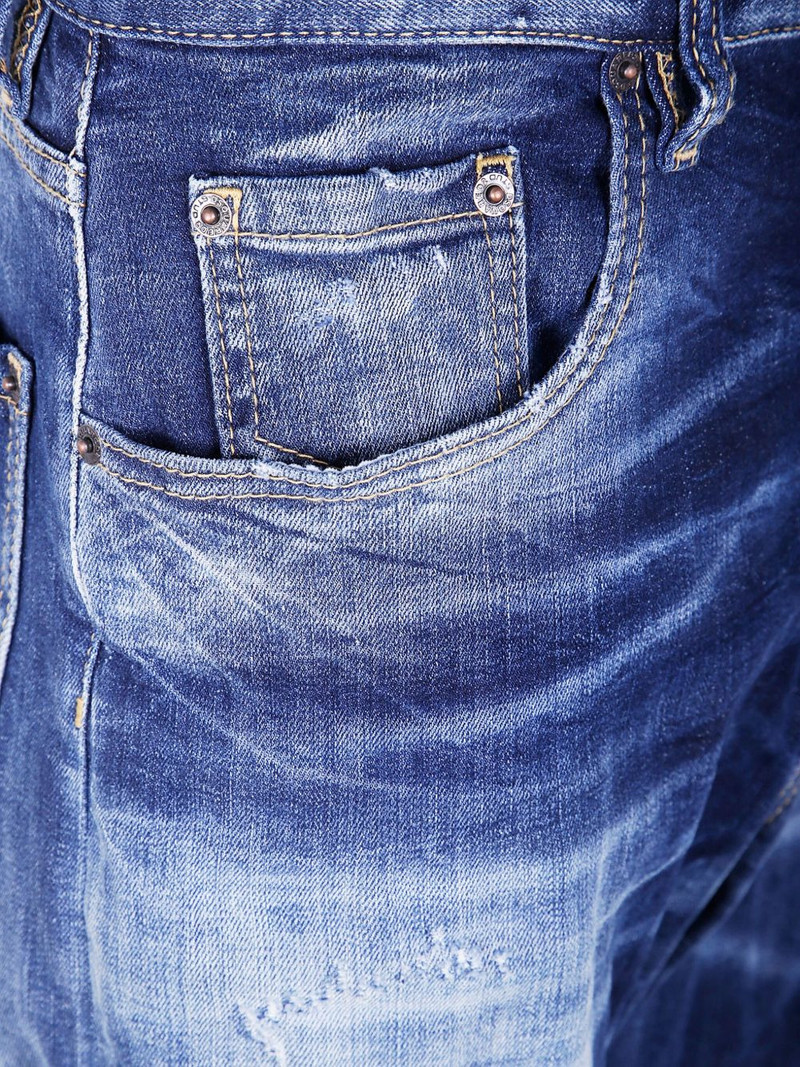 faded-effect five-pocket jeans 3