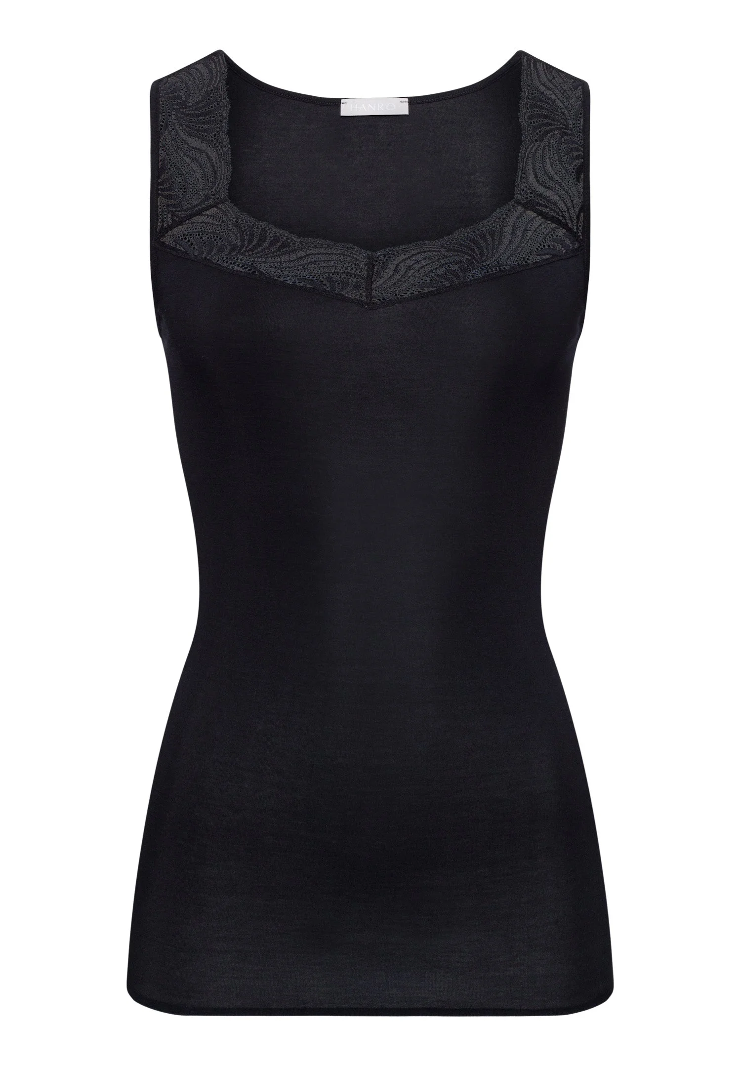 Cotton Delight Lace Trim Cotton Tank Top - 1