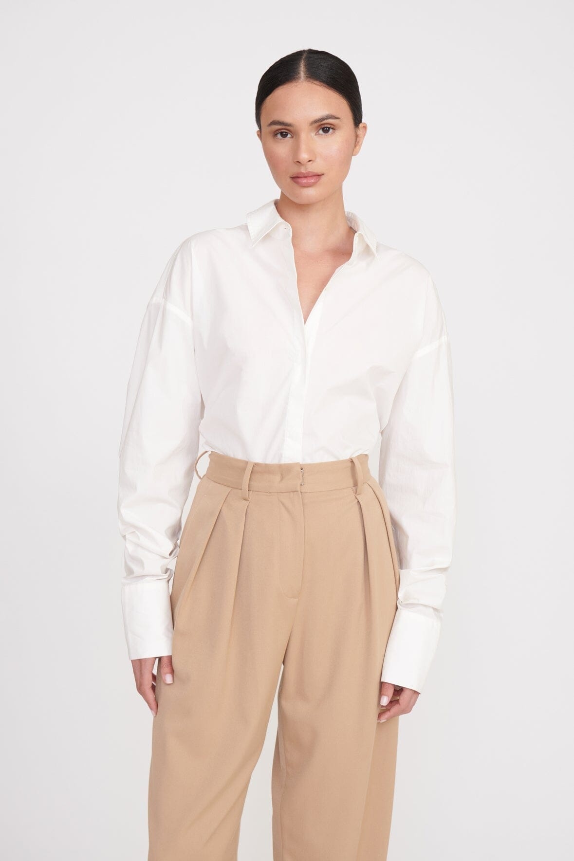 STAUD COLTON SHIRT WHITE - 1