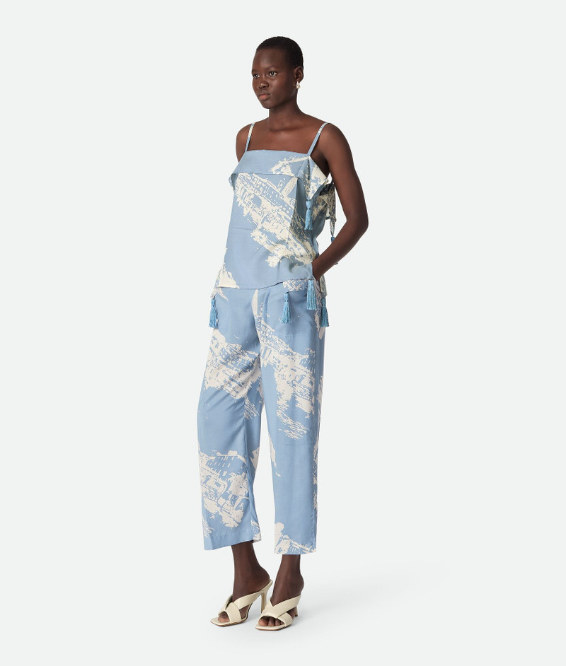 Bottega Veneta Italian Postcard Silk Top outlook