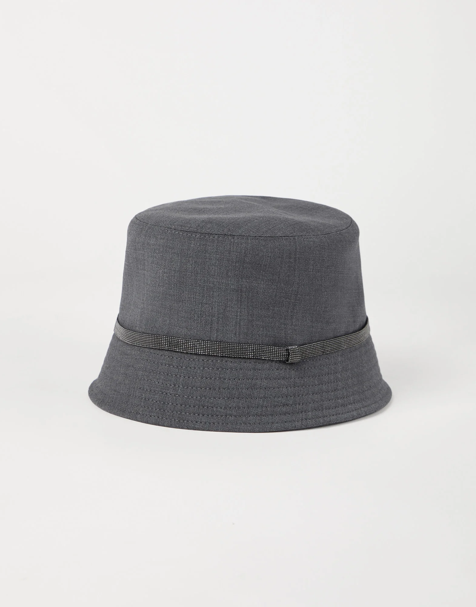 Tropical luxury wool bucket hat with shiny band - 1