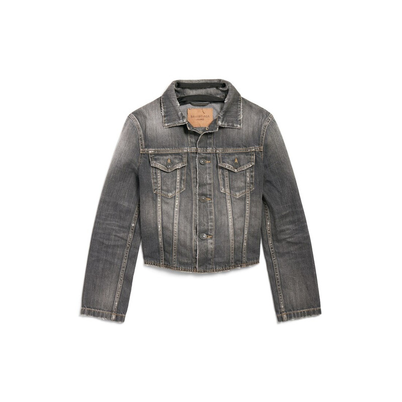 Women's Lace-up Jacket in Dark Grey - 1
