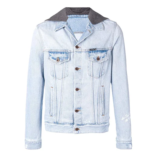 Off-White hooded Jacket Version Blue OMYE010E183860207101 - 1