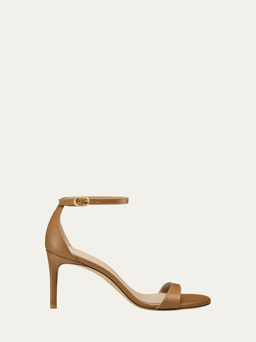 Nudist Leather Ankle-Strap Sandals - 1