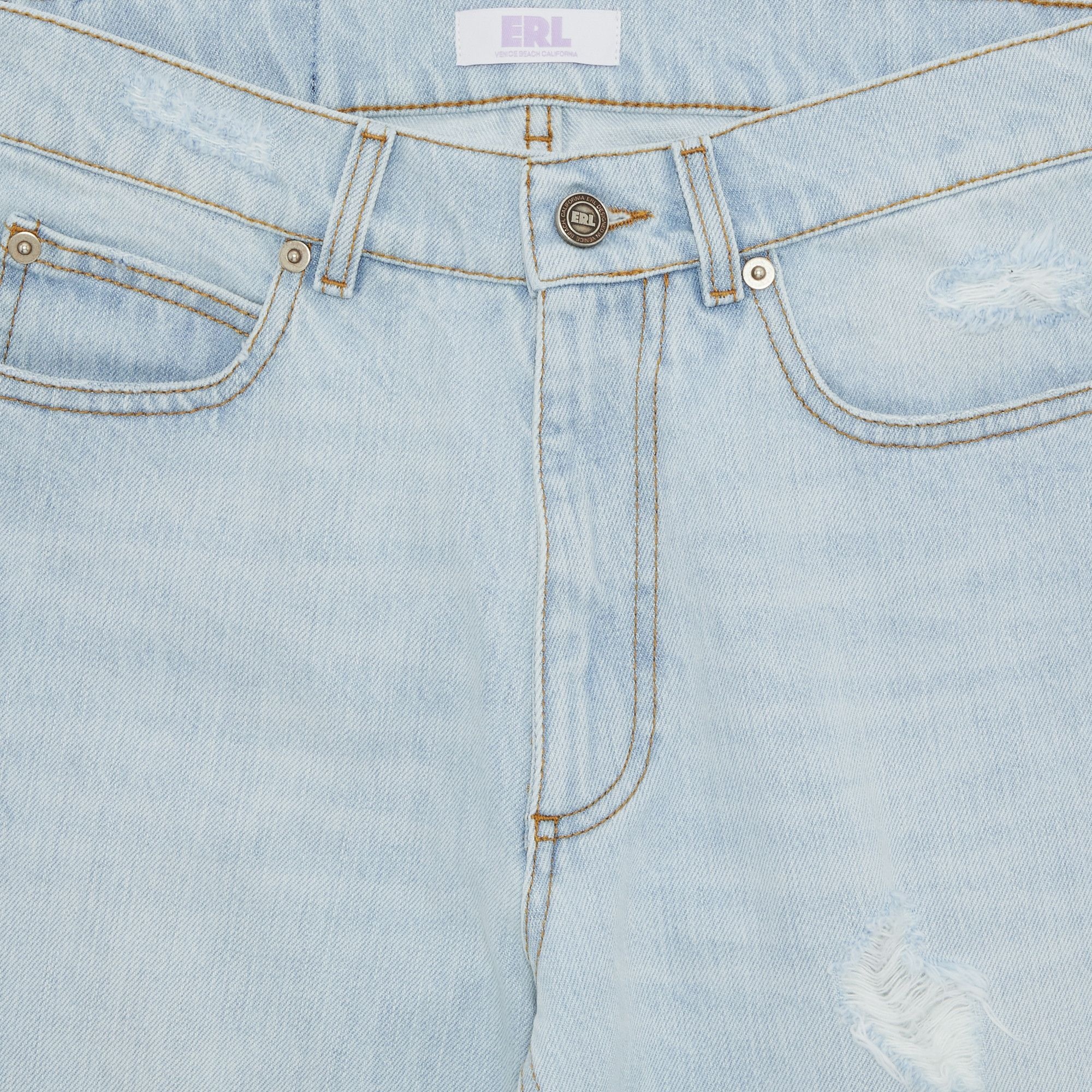 ERL Distressed Denim Pants 'Light Blue' - 3