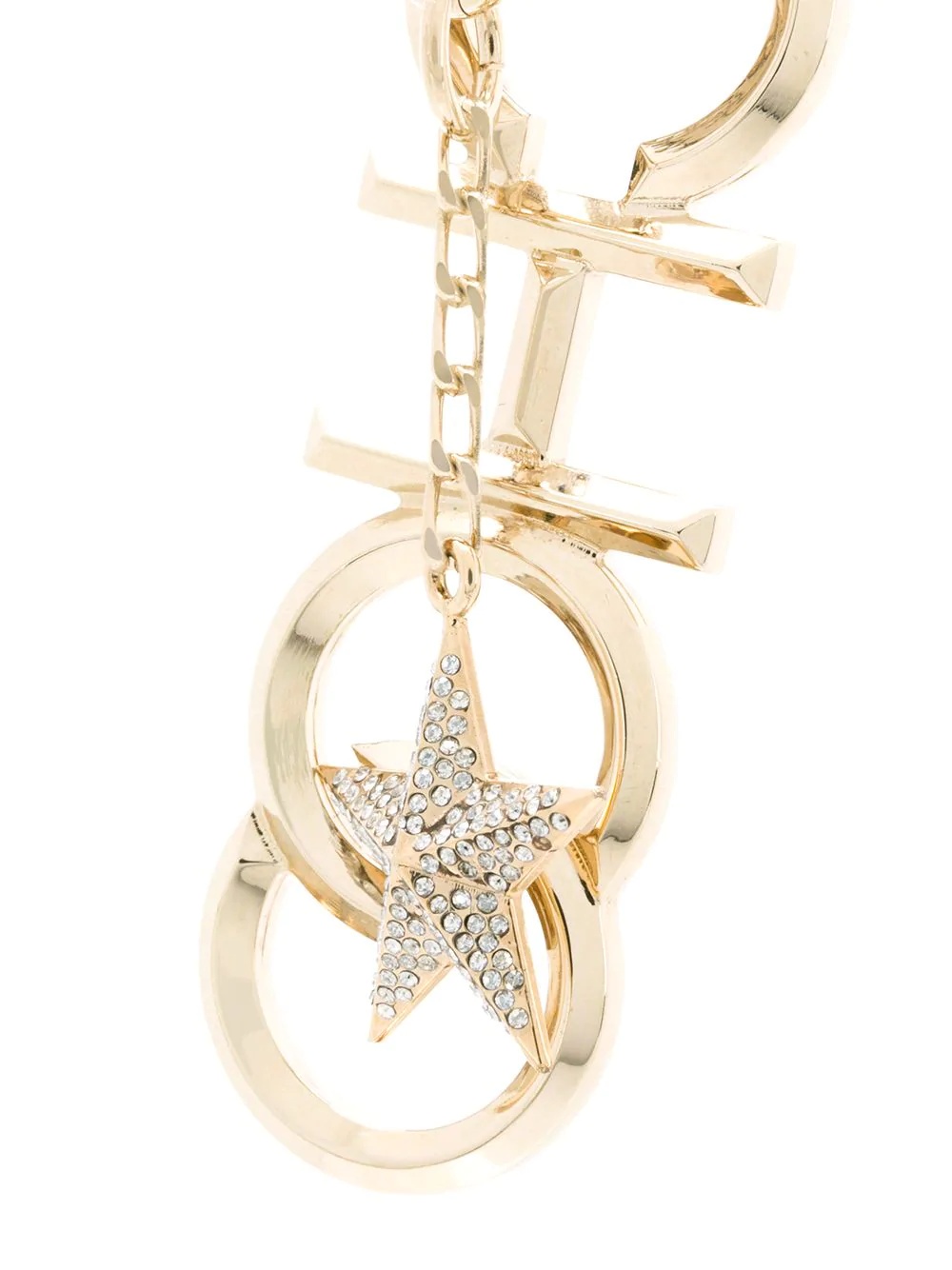 crystal star keyring - 2