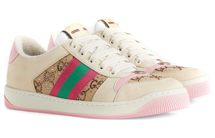 (WMNS) Gucci Screener GG Low-Top Sneakers 'GG Canvas - Beige Pink' 677423-9SFR0-2587 - 2