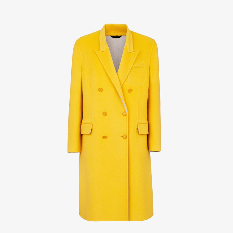 Yellow cashmere coat 1