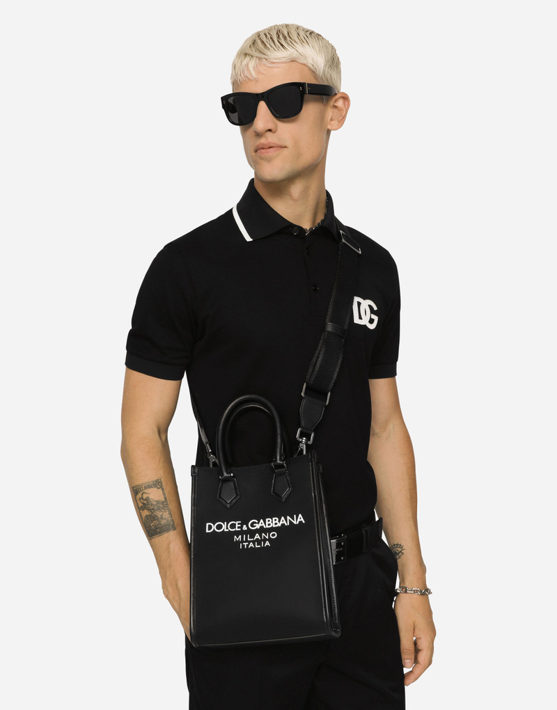 Dolce & Gabbana Small nylon bag with rubberized logo outlook