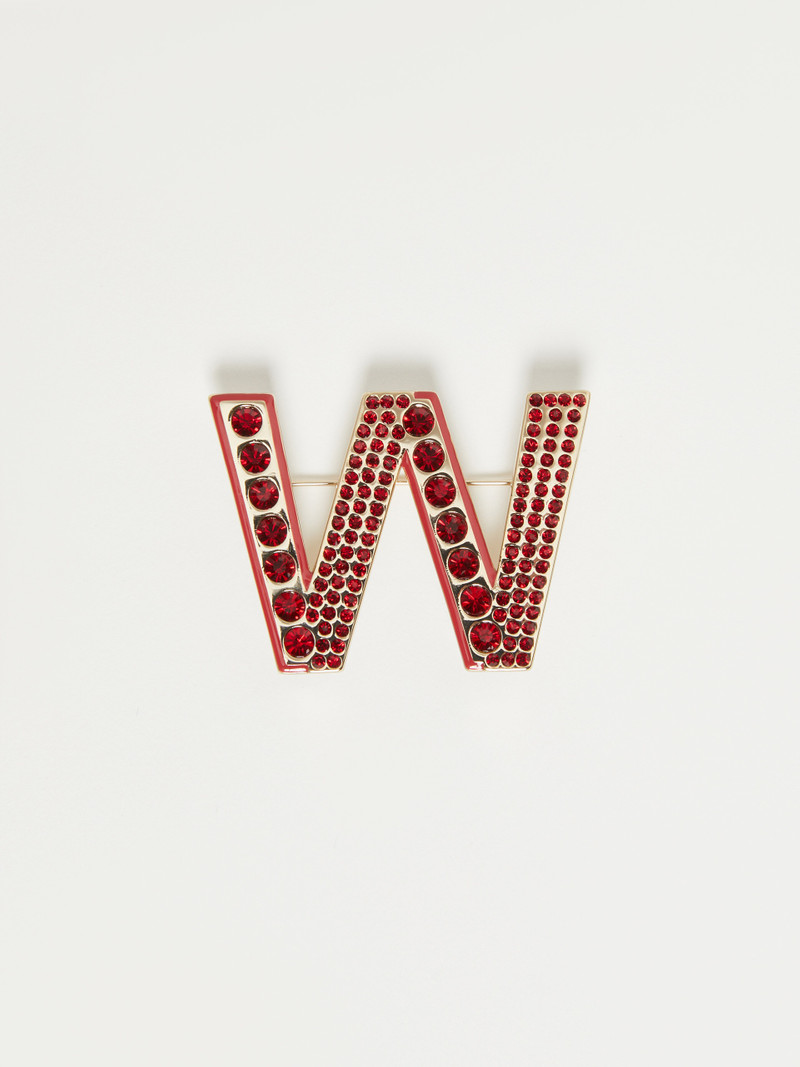 CARELLA Metal brooch with rhinestones 1