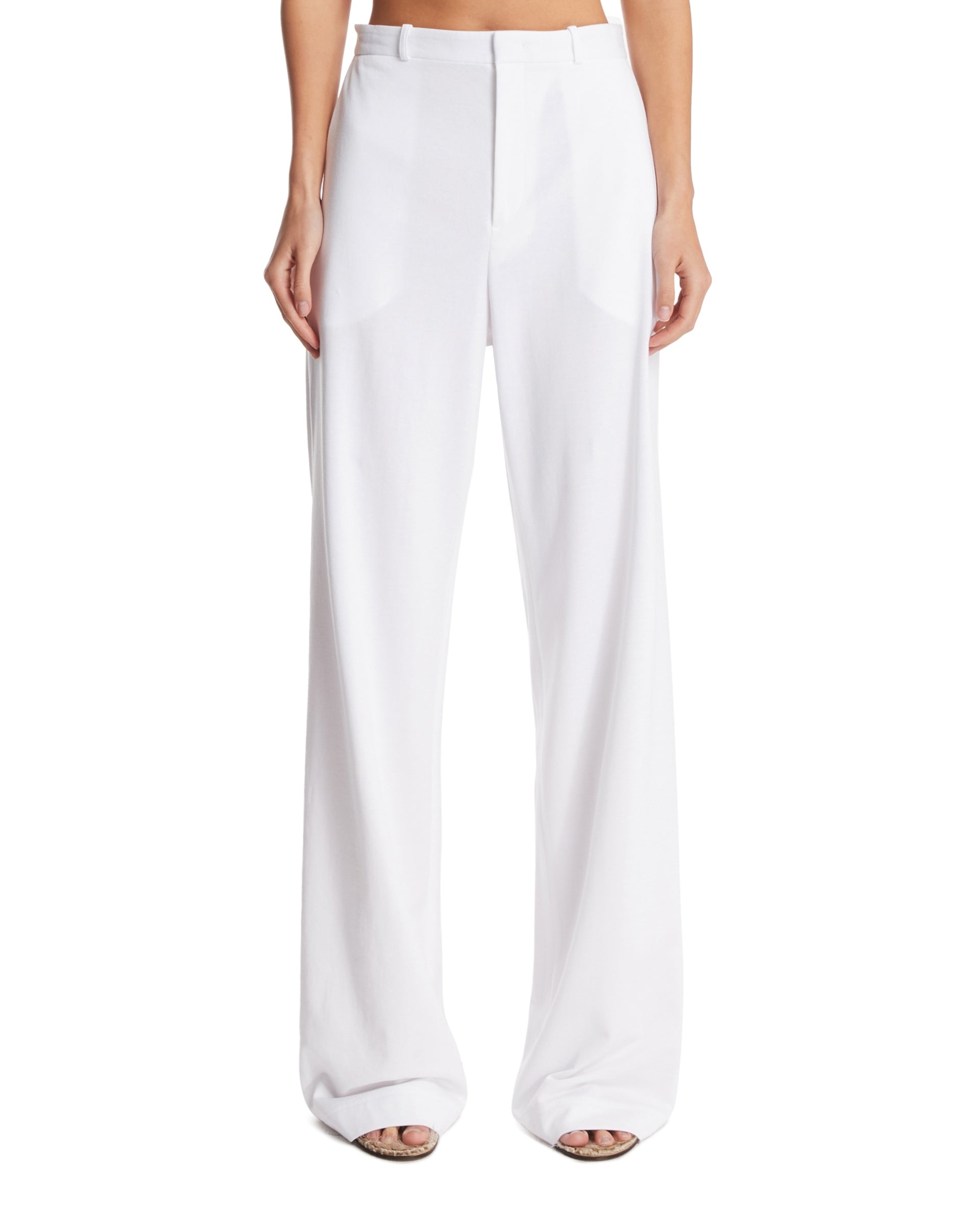 White Cotton Pants - 1