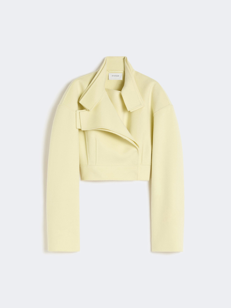 PACCA Pure wool biker jacket - LIGHT YELLOW 1