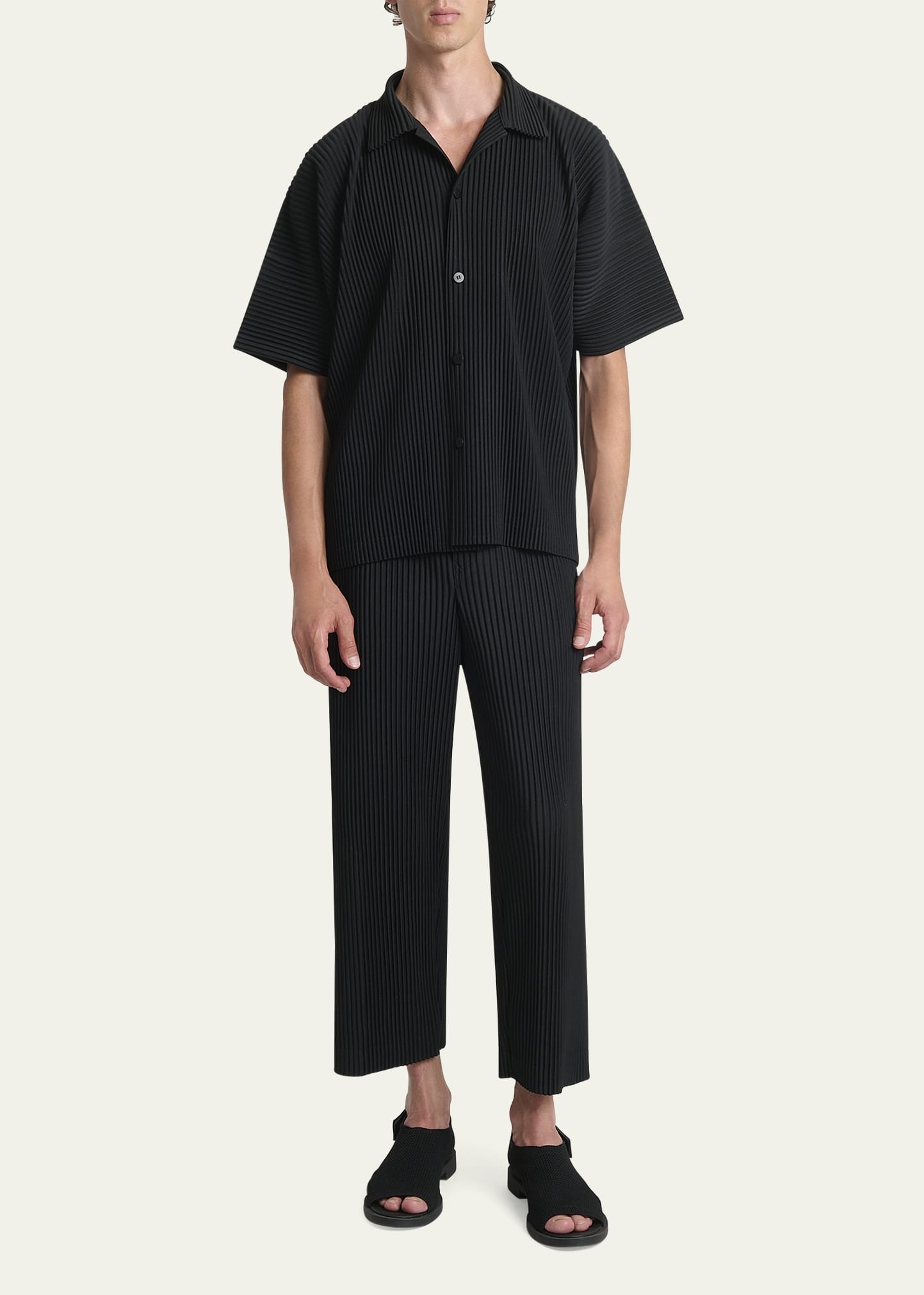 Men's Pleated Straight-Leg Pants - 2