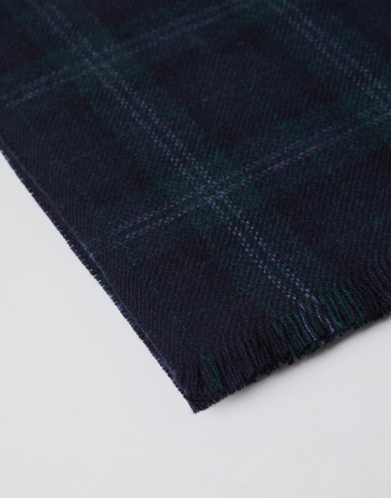 Brunello Cucinelli Tartan cashmere scarf outlook