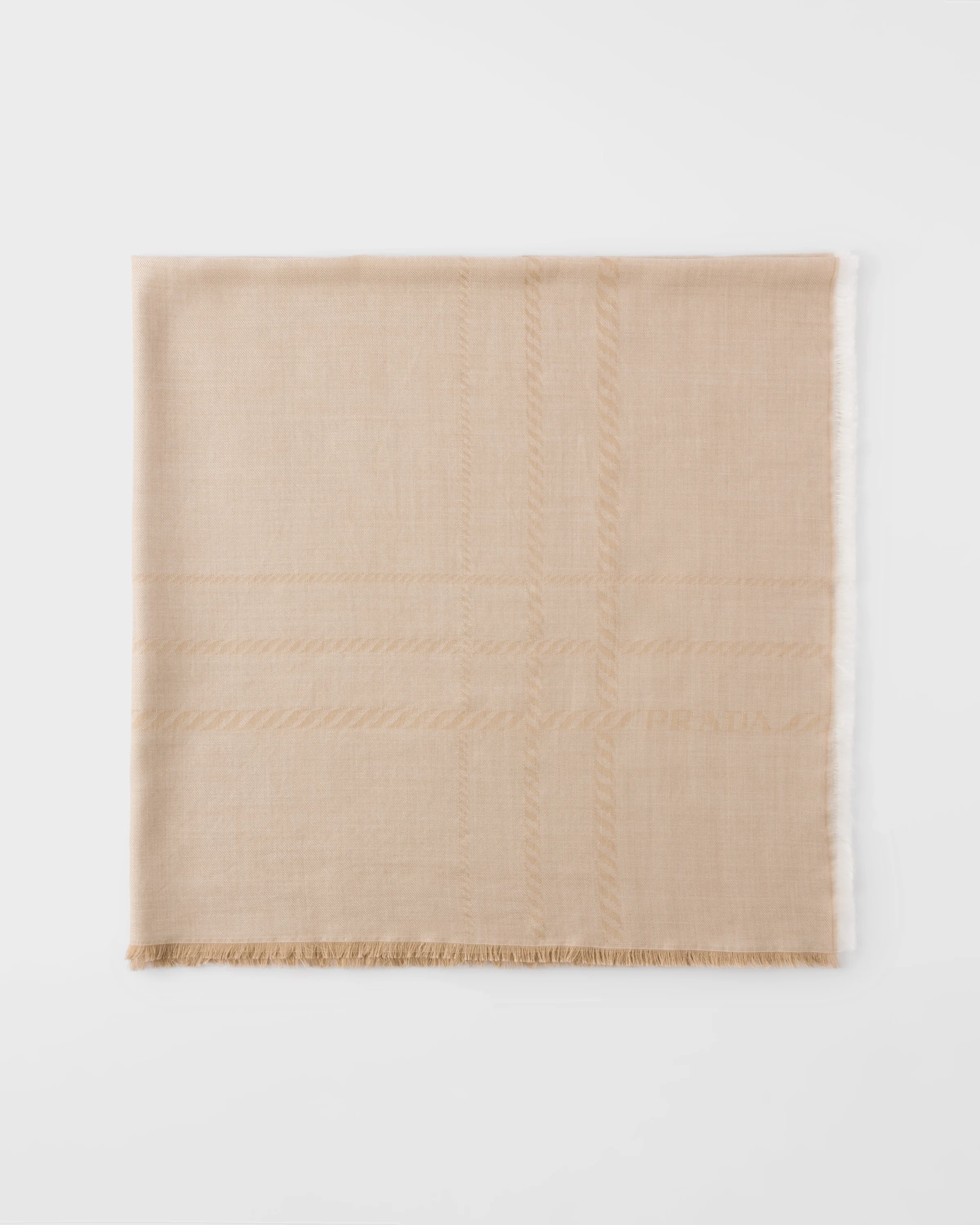 Wool and silk square maxi scarf - 1