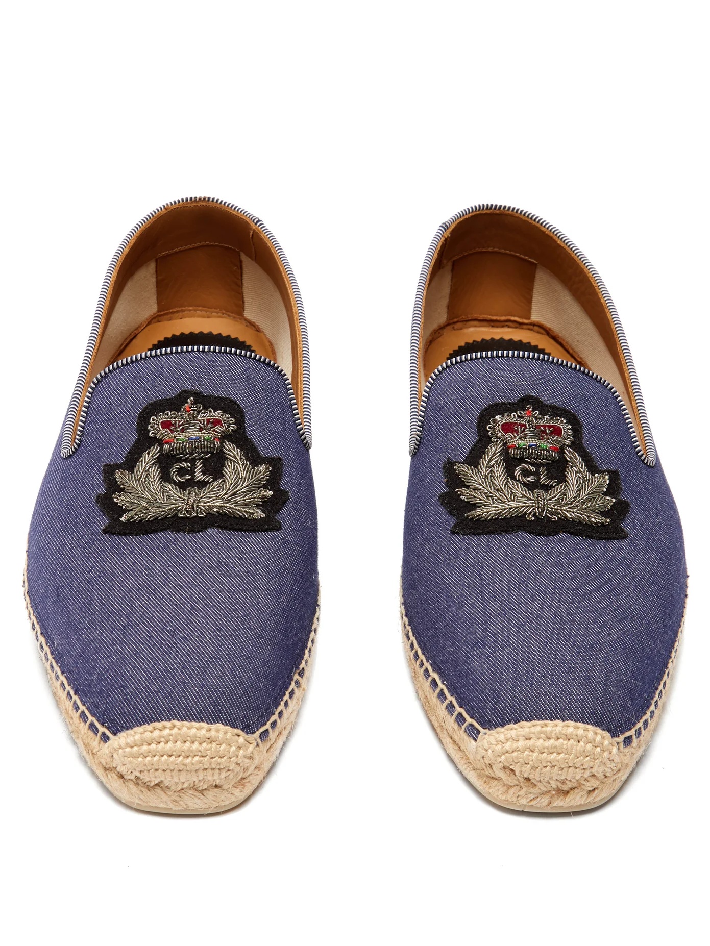 Nanou Orlato zardozi-crest canvas espadrilles - 5