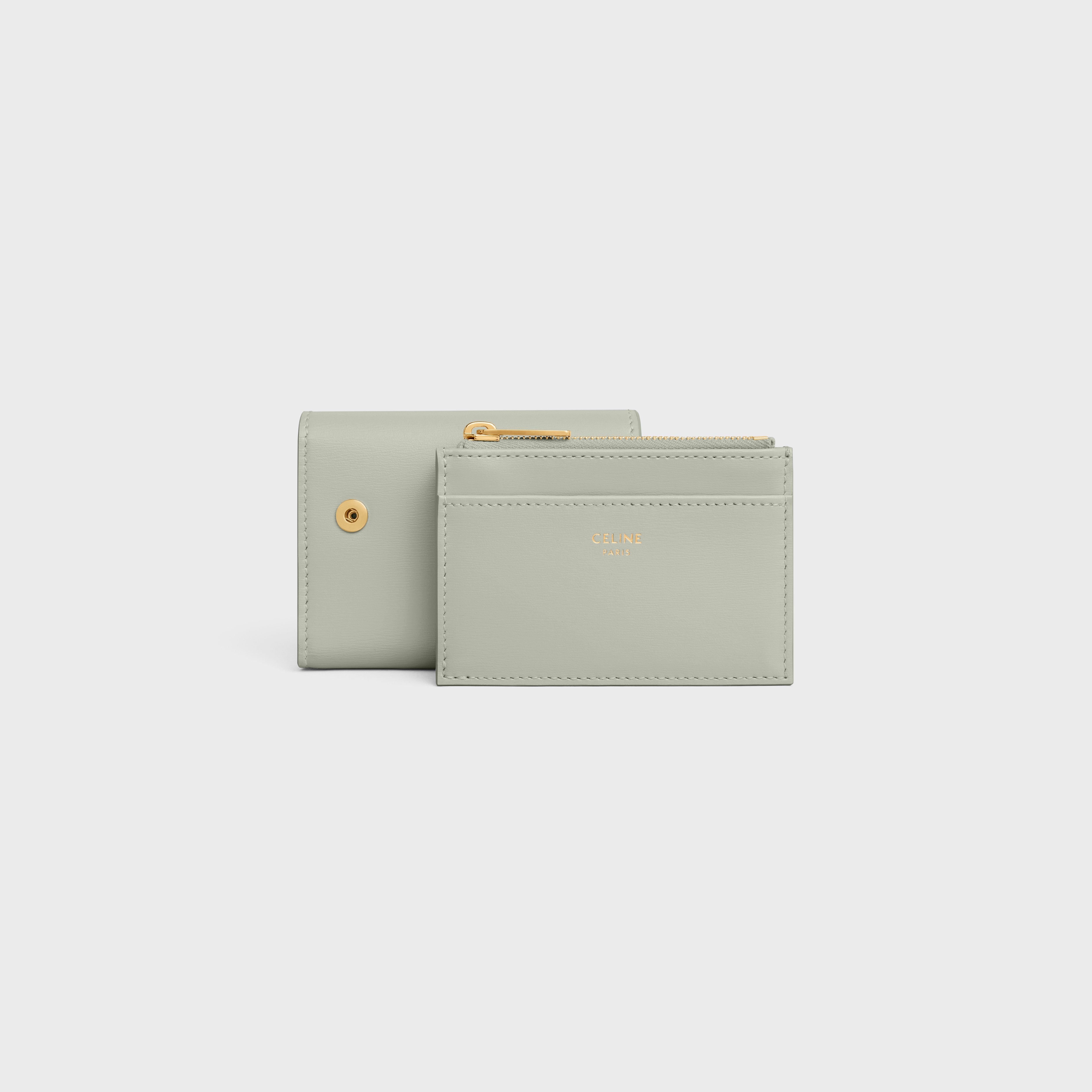 COMPACT WALLET WITH COIN TRIOMPHE in Shiny calfskin - 6