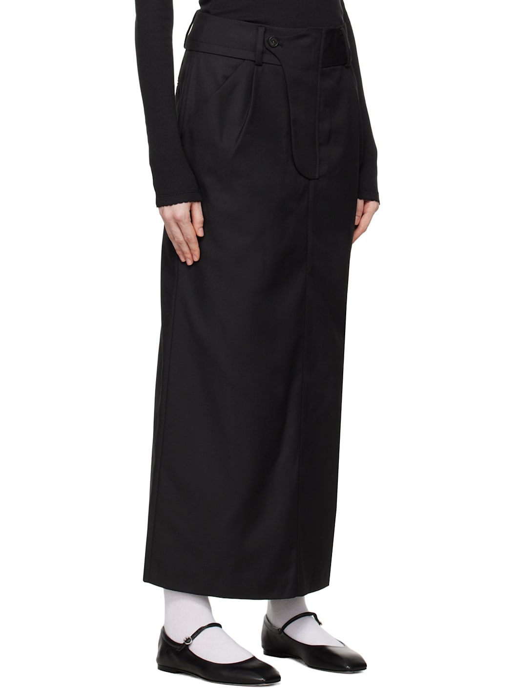 Black Fly Out Maxi Skirt - 2