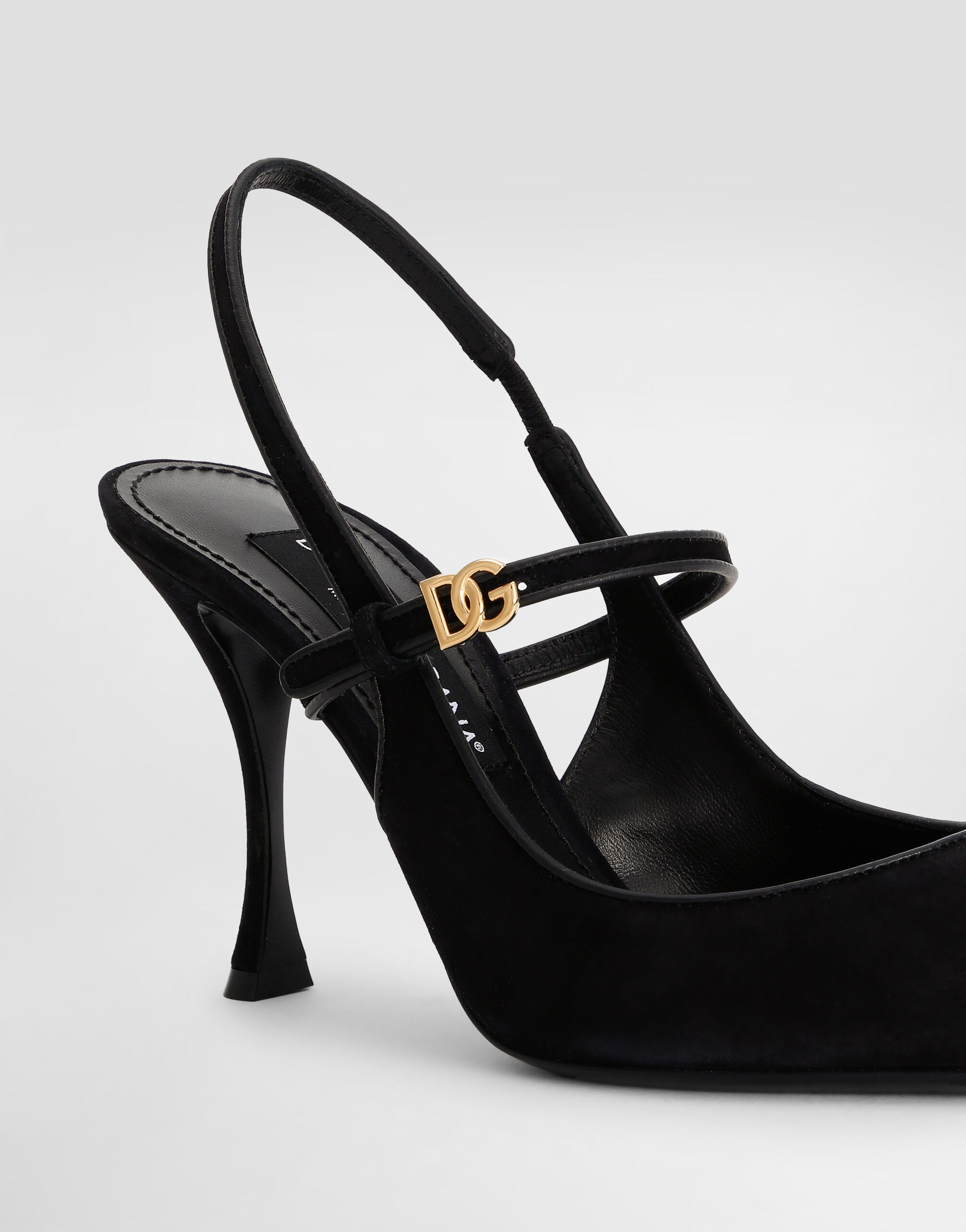 Suede and nappa leather slingback - 4