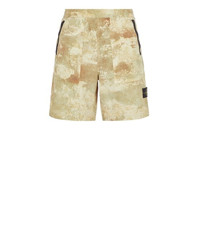 L20E1 DISSOLVING GRID CAMOUFLAGE ON ECONYL® REGENERATED NYLON ECRU - 1