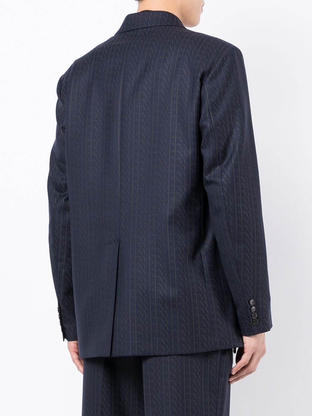 VLTN-print single-breasted suit jacket - 4