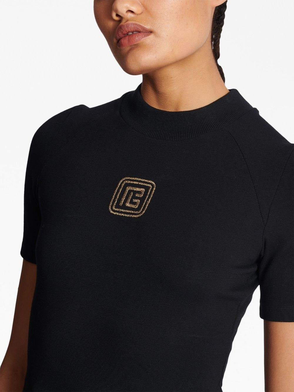 Retro logo-embroidered T-shirt - 6