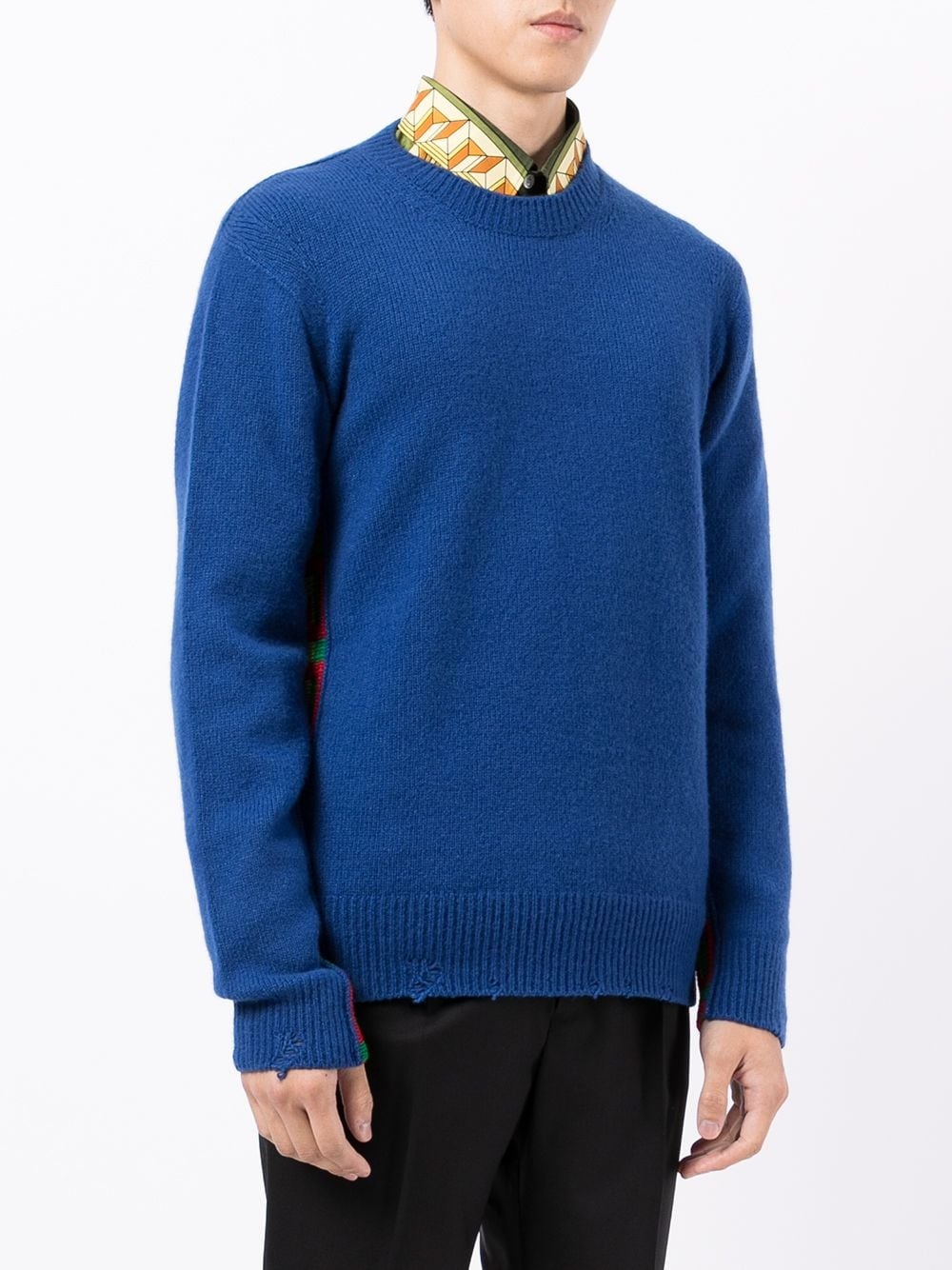 Greek key knit crewneck jumper - 3