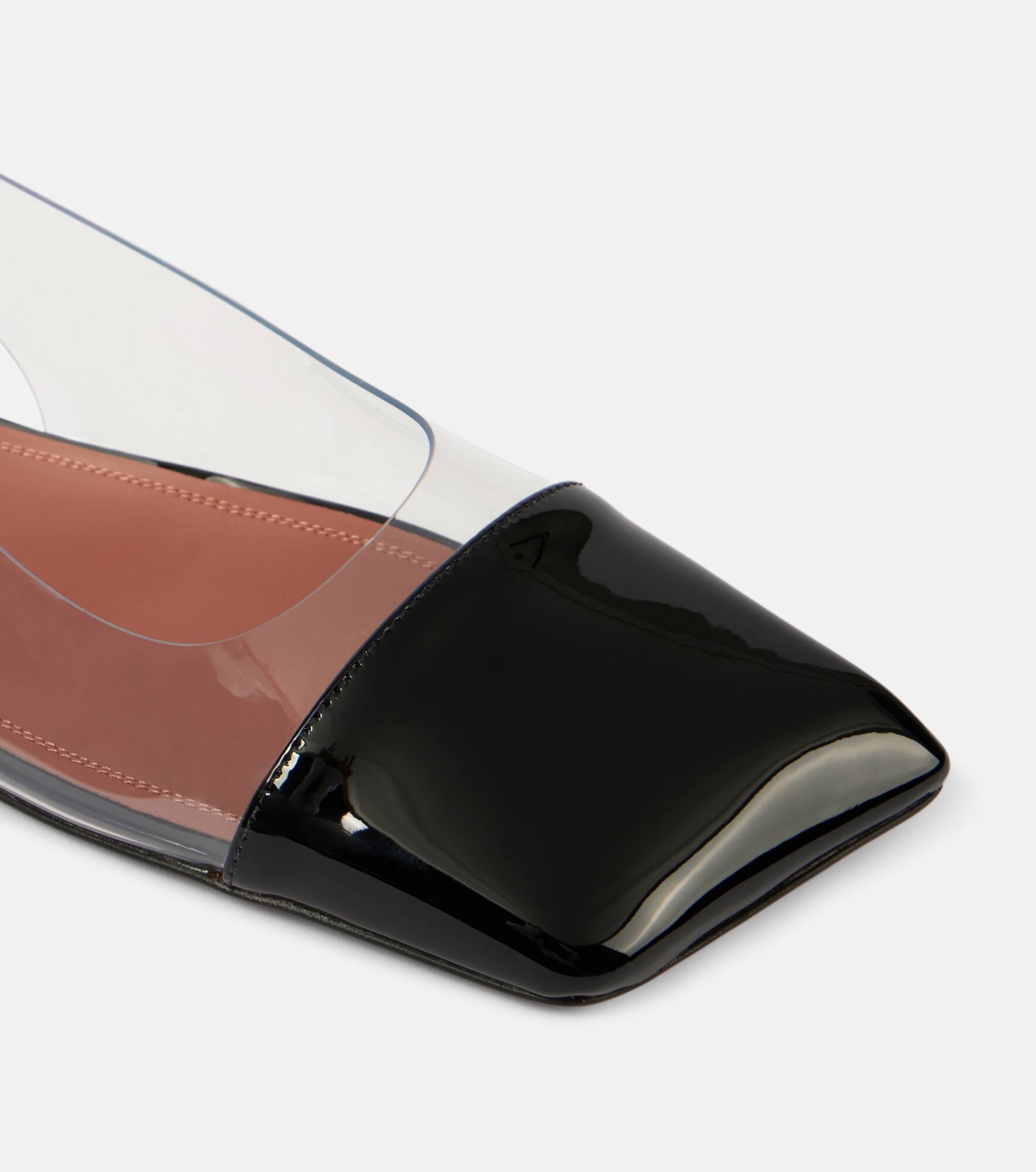 Ane Glass PVC and patent leather slingback flats - 6