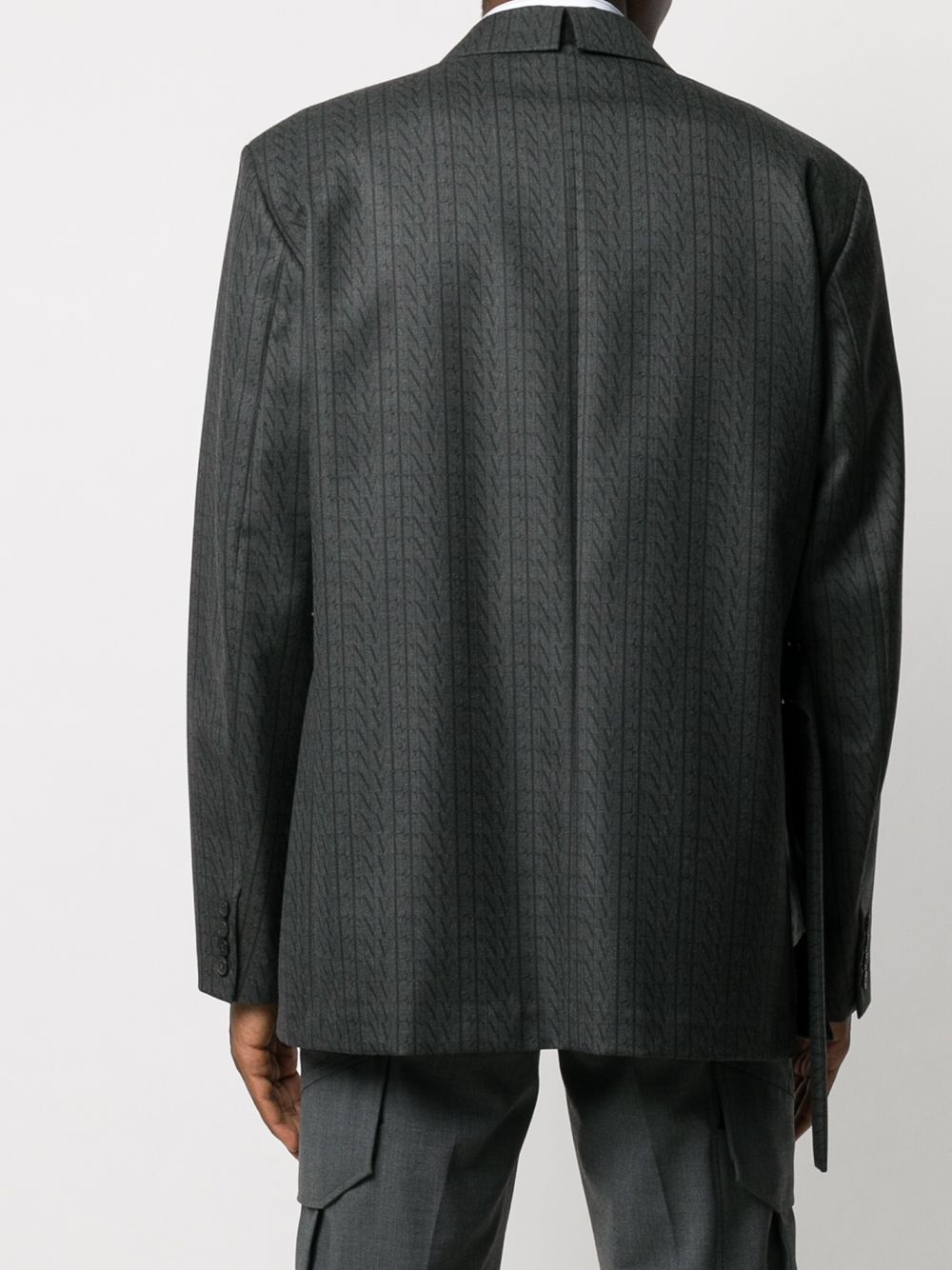 VLTN print single-breasted blazer - 4