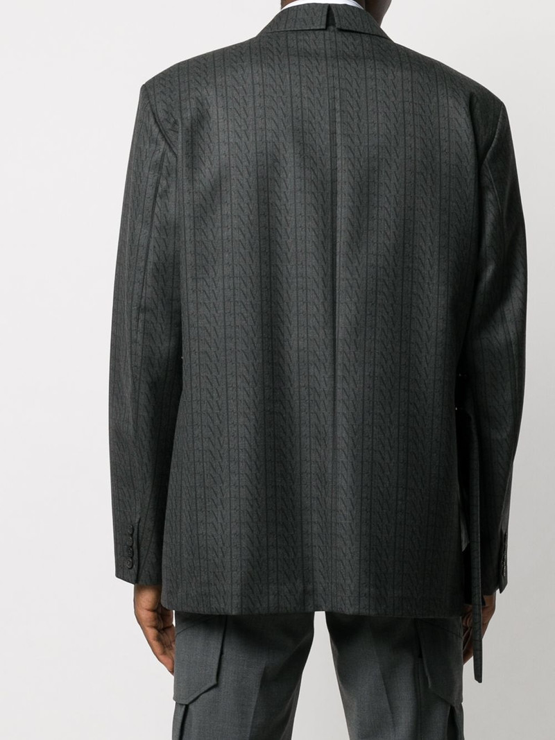 VLTN 인쇄 단 하나 breasted blazer 4
