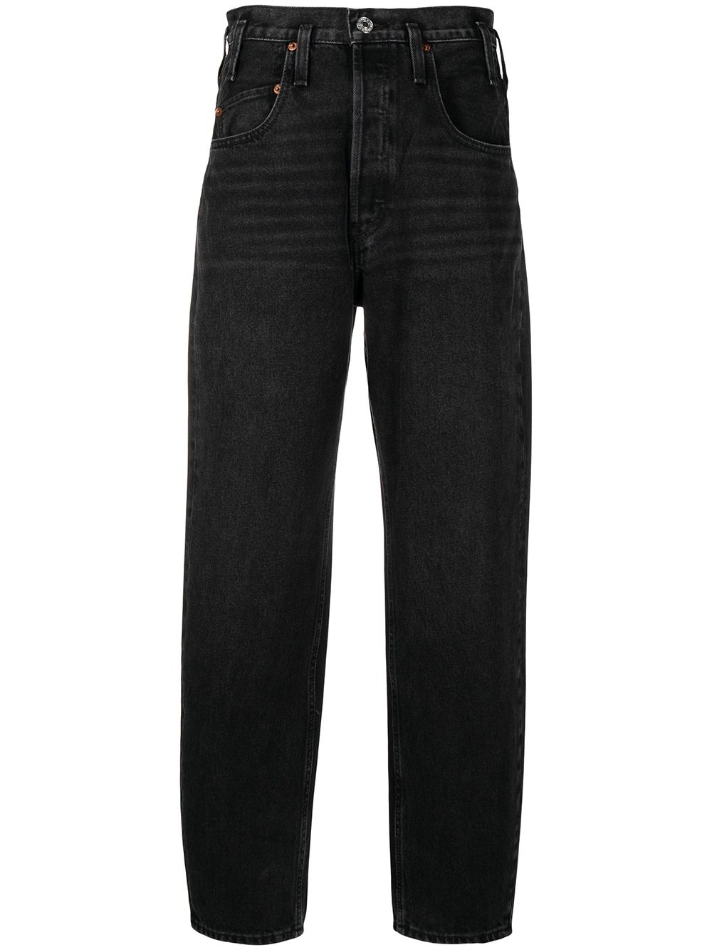 high-rise tapered jeans - 1