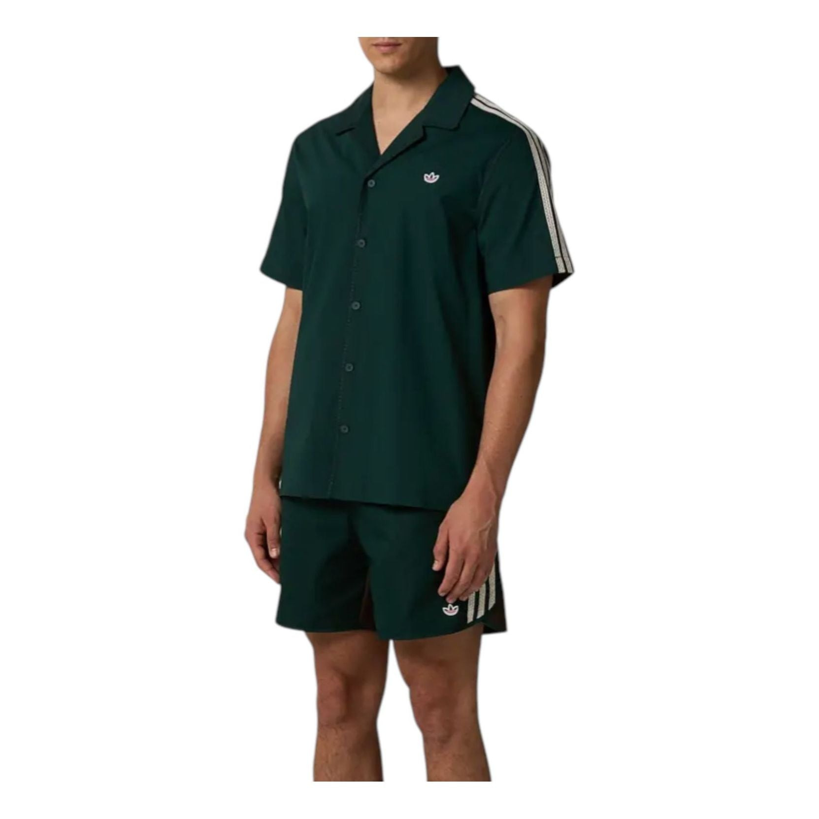 adidas x CLOT BY EDISON CHEN Short-Sleeved Shirt 'Green Brown' JP3870 - 2