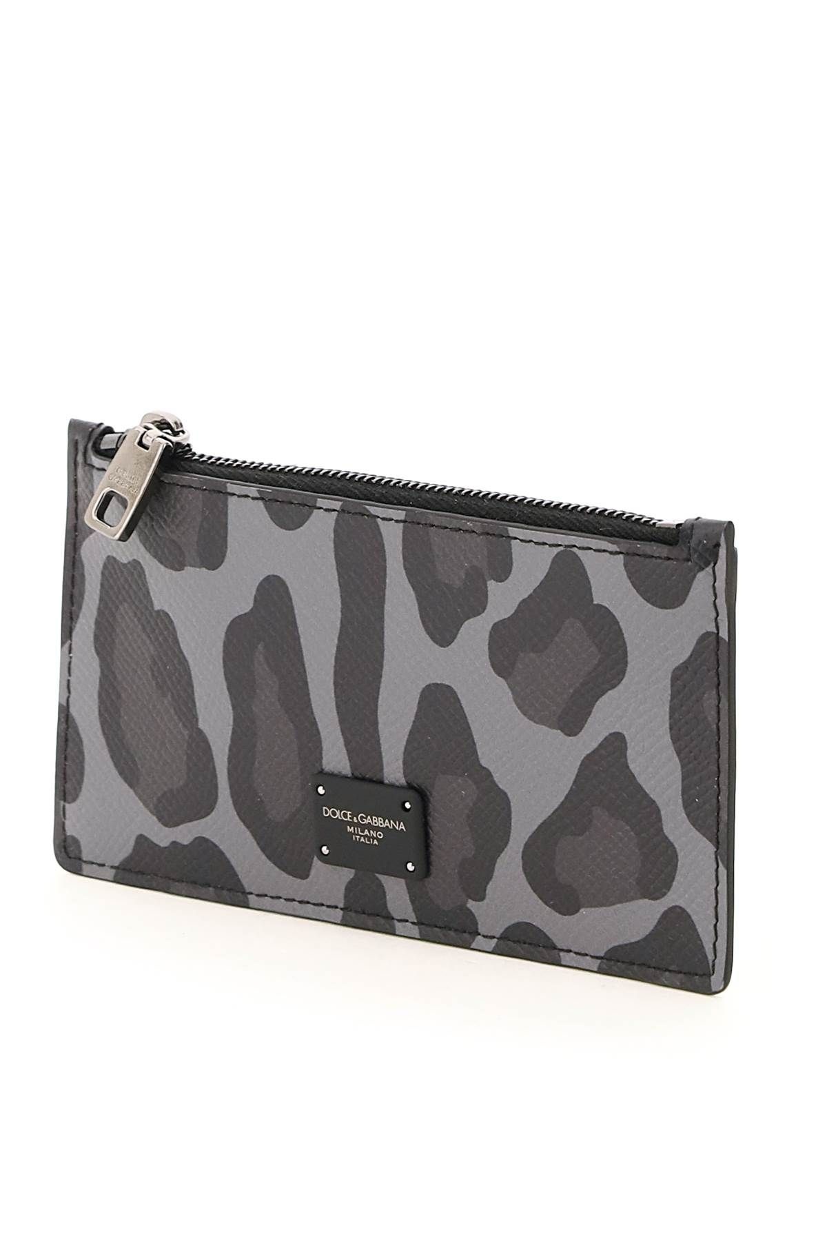 LEOPARD PRINT ZIPPED CARD HOLDER - 4