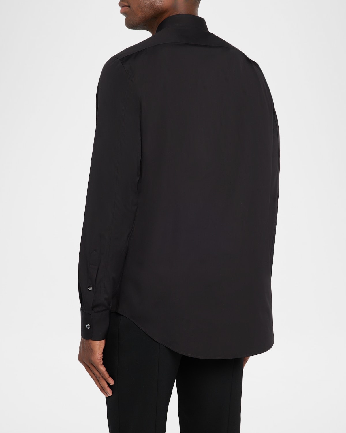 Men's Poplin Rose-Embroidered Dress Shirt - 3