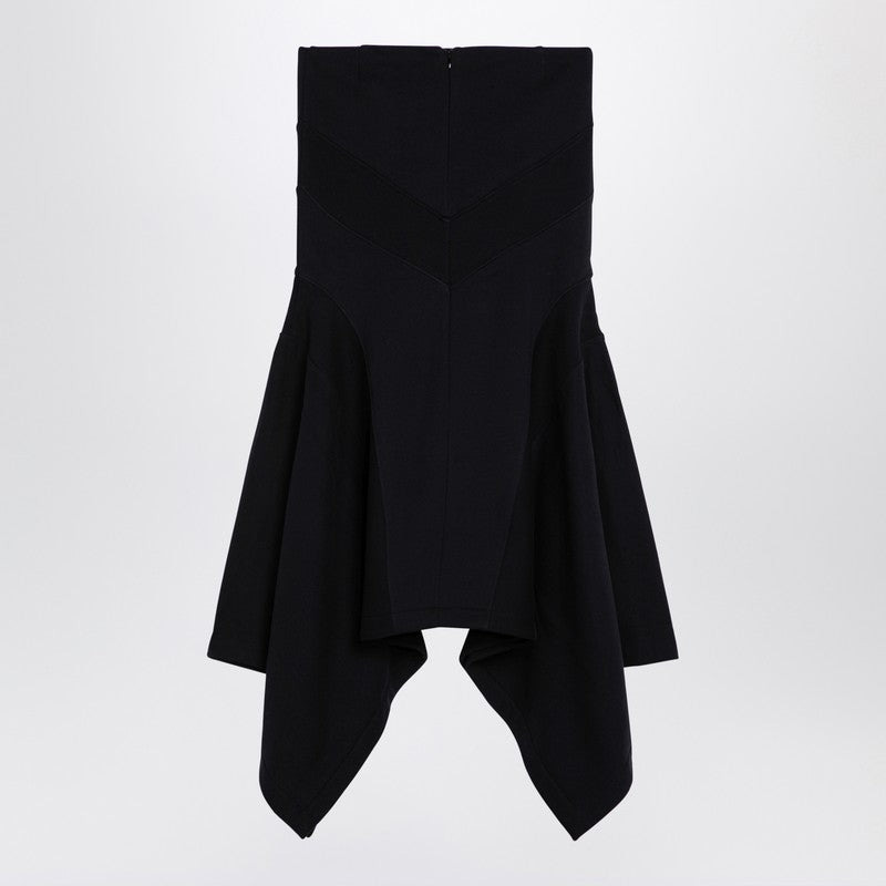 The Attico Black Asymmetric Cotton Skirt Women - 2