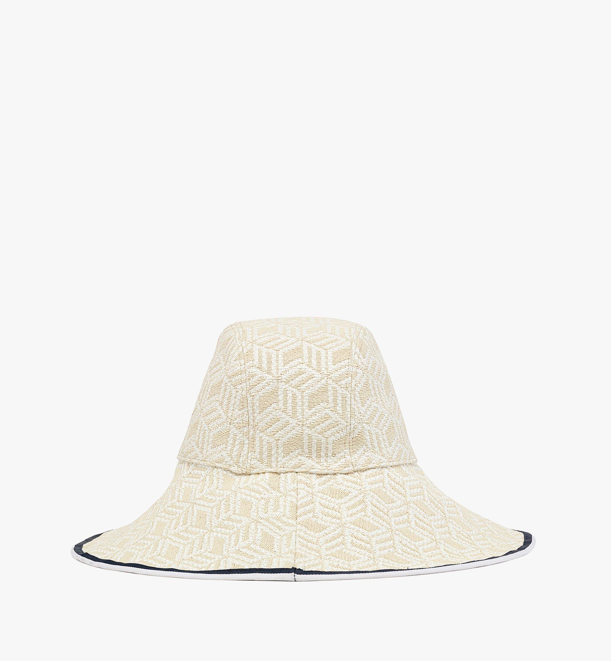 Bucket Hat in Cubic Monogram Raffia - 3