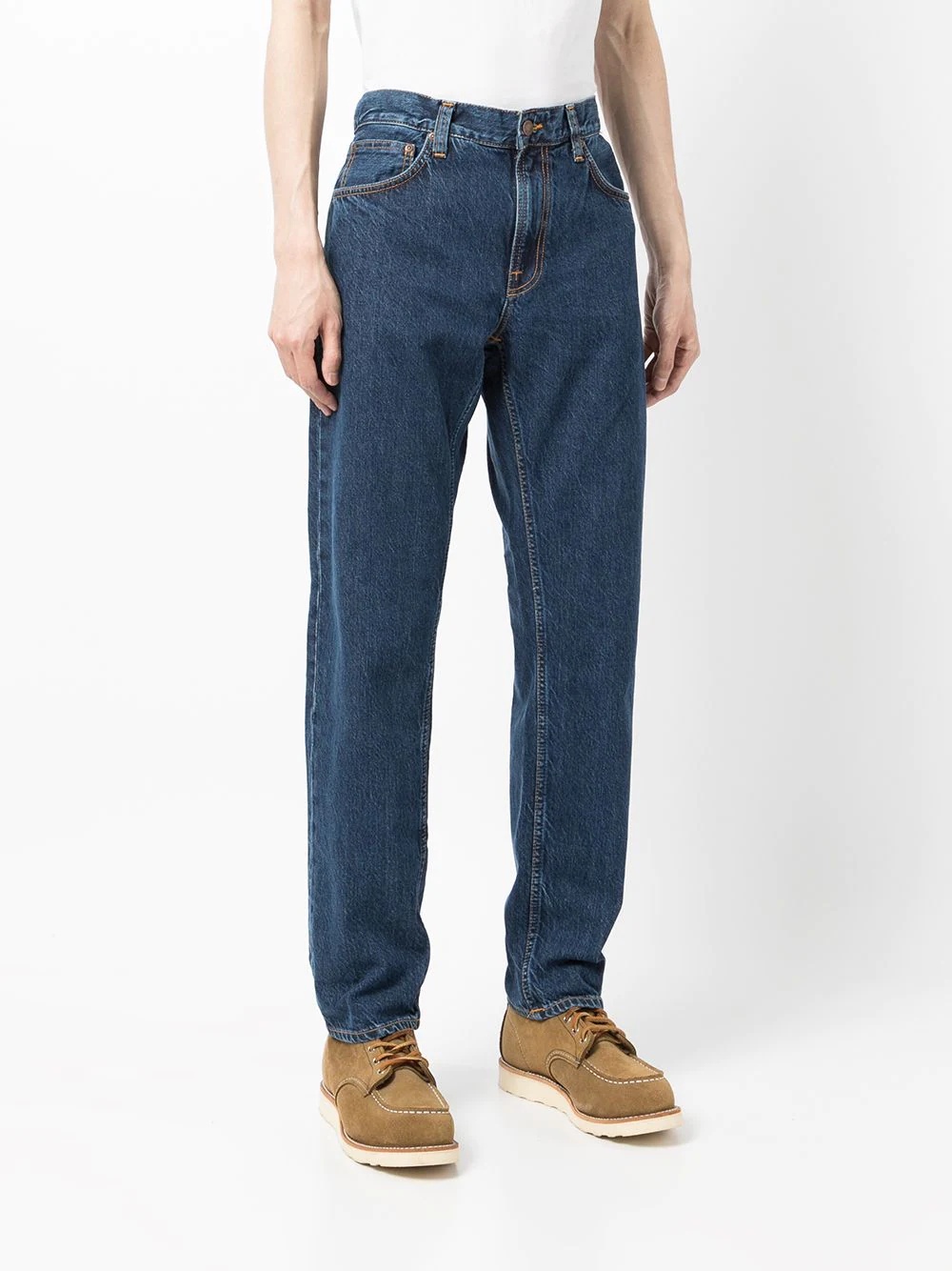 mid-rise straight-leg jeans - 3