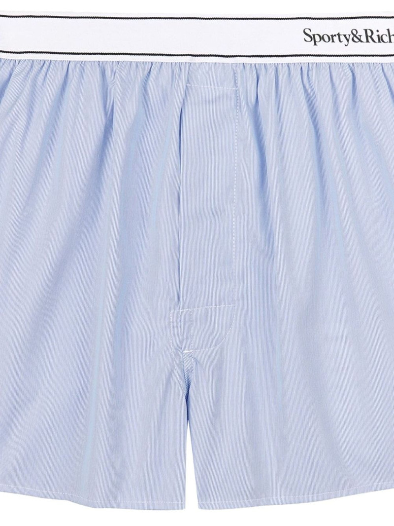 Sporty & Rich logo-waistband shorts outlook