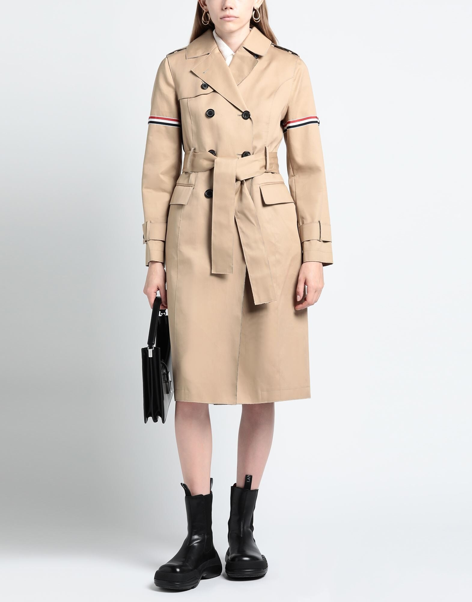 Sand Women's Double Breasted Pea Coat - 3