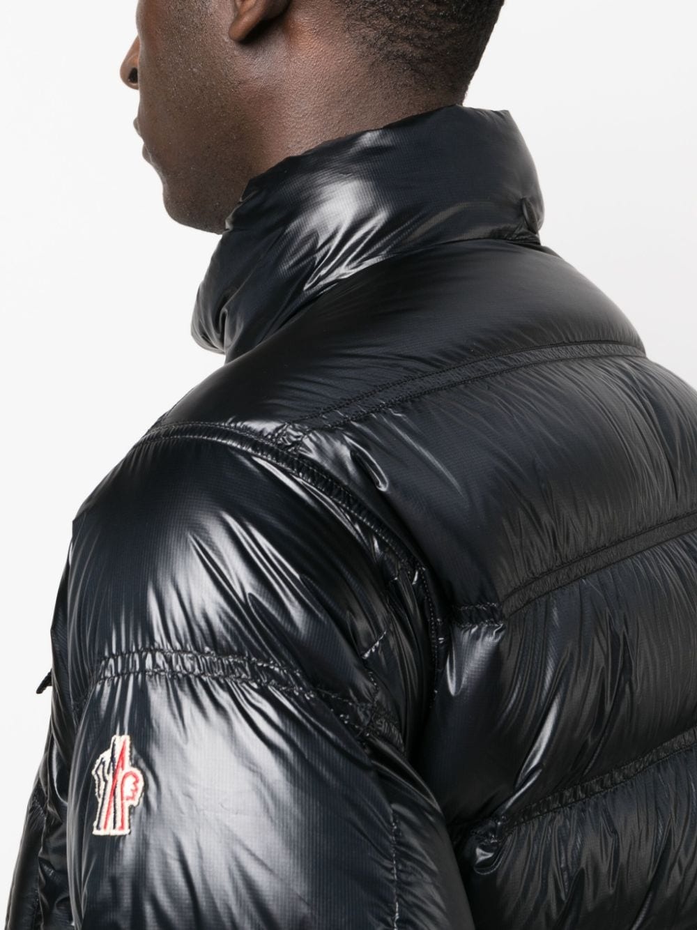 logo-patch padded jacket - 6