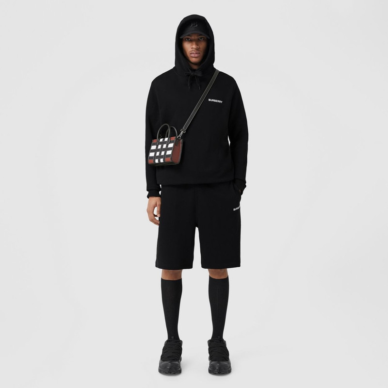 Check Intarsia Leather Mini Tote 13