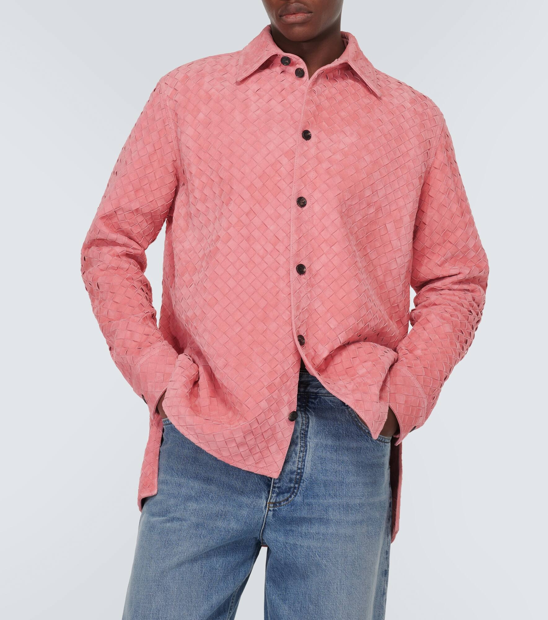 Intrecciato suede shirt - 5