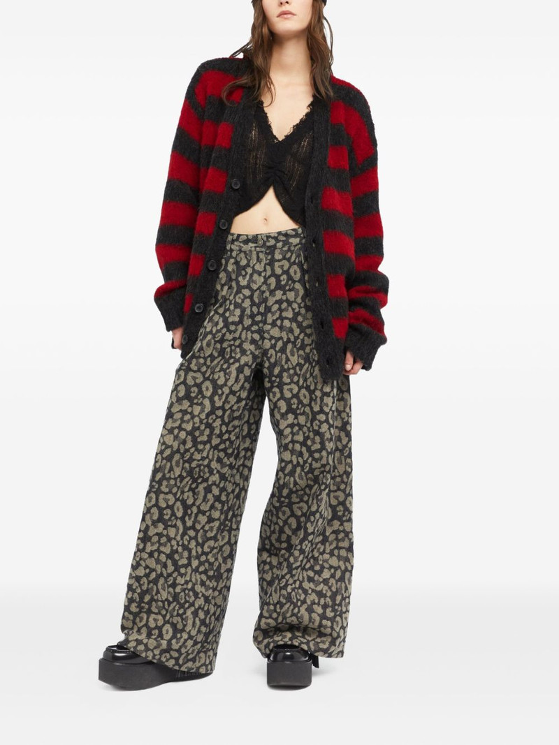 Alanui Grunge Stripes striped cardigan outlook