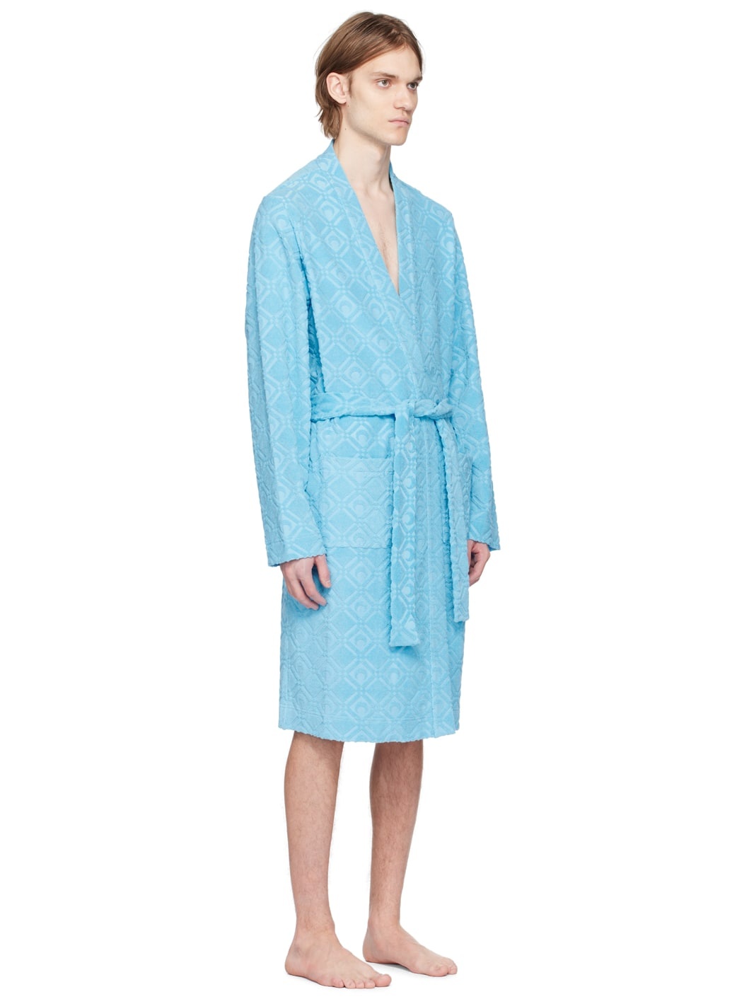 Blue Jacquard Robe - 2