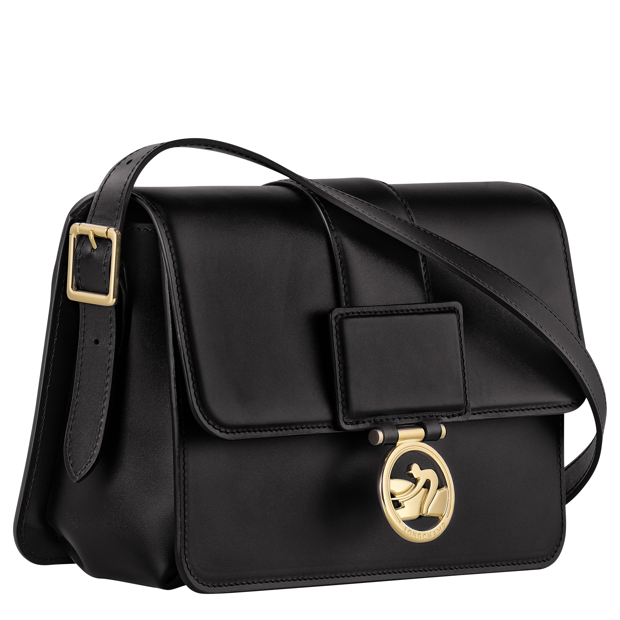Box-Trot M Crossbody bag Black - Leather - 3