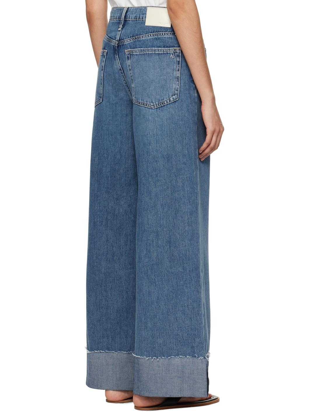 Blue 'The Sofie' High-Rise Ultra Wide Ankle Jeans - 3