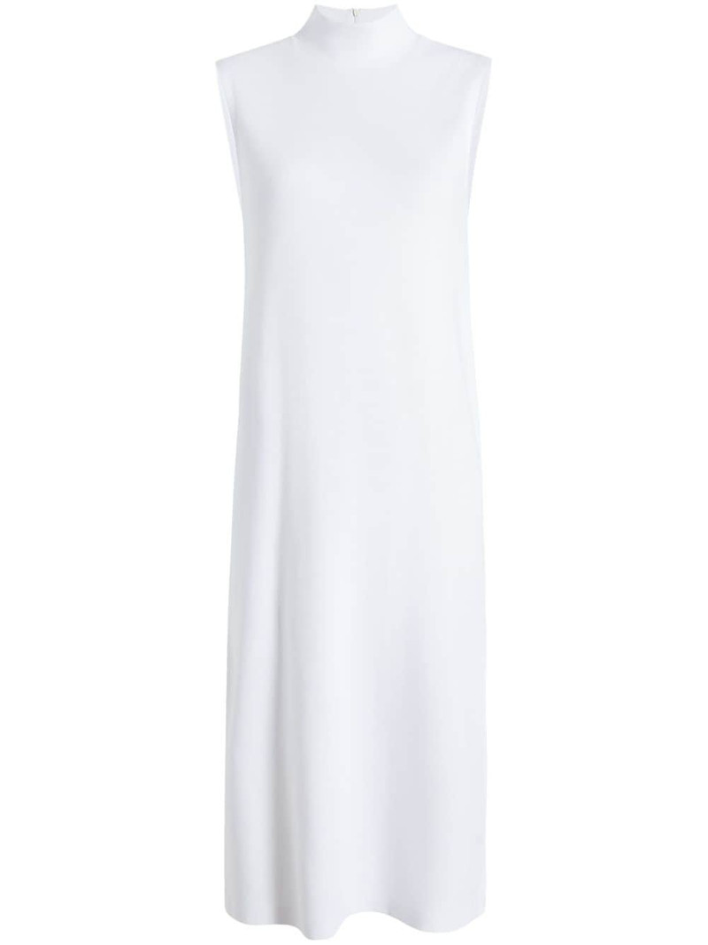 mock-neck cotton midi dress 1