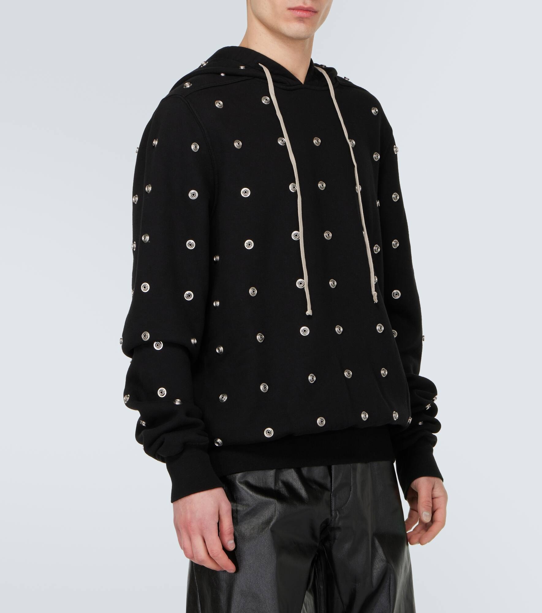 Granbury studded cotton jersey hoodie - 3