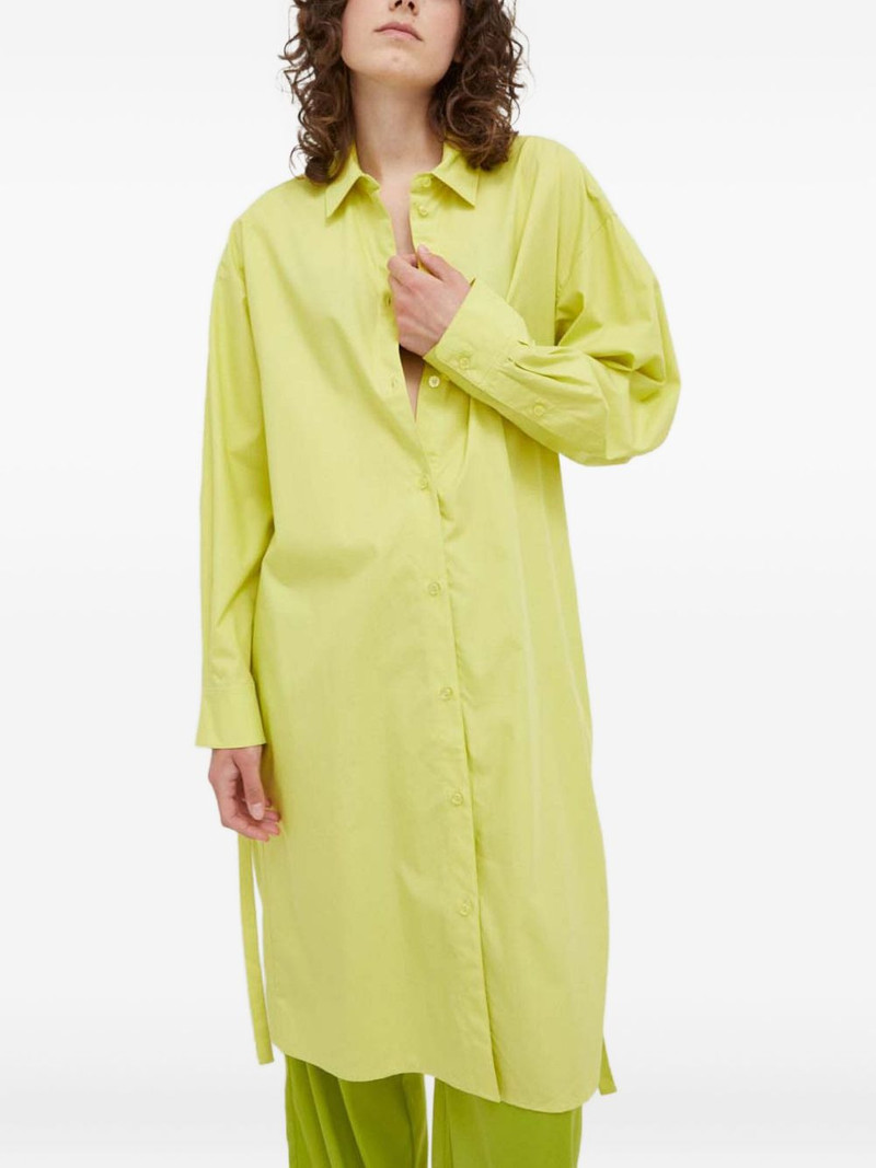 buttoned tie shirt dress 1